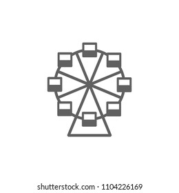 Ferris wheel icon vector in trendy flat style isolated on white background