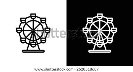Ferris wheel icon vector for web, computer and mobile apps