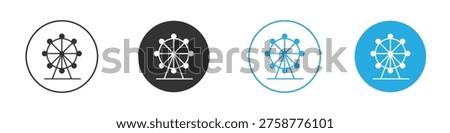 Ferris wheel icons logo vector EPS 10, flat vector illustrations