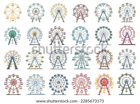 Similar – Image, Stock Photo Ferries wheel at amusement park