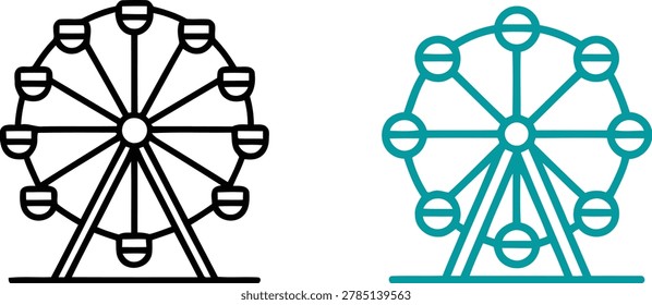 Ferris wheel illustration and