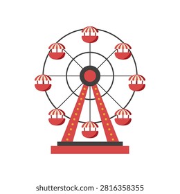 Ferris wheel isolated on white background