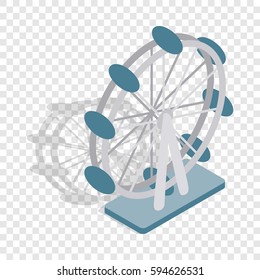 Ferris wheel isometric icon 3d on a transparent background vector illustration
