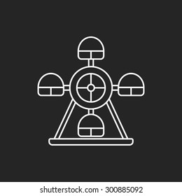 Ferris wheel line icon