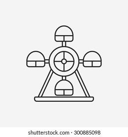 Ferris wheel line icon