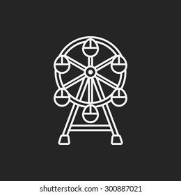 Ferris wheel line icon