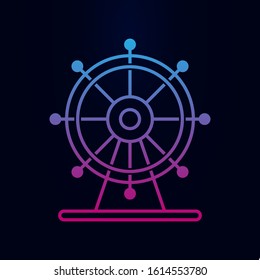 Ferris wheel nolan icon. Simple thin line, outline vector of web icons for ui and ux, website or mobile application