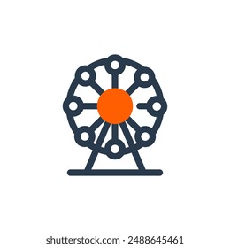 Ferris Wheel for Oktoberfest Vector Icon