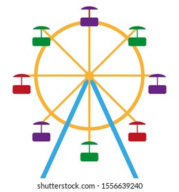 Ferris wheel on a white background