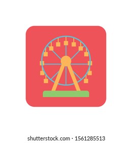 ferris wheel on white background vector illustration design
