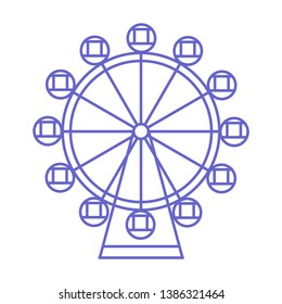 Ferris wheel  outline drawing for an icon logo 
