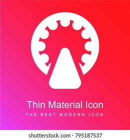 Ferris Wheel red and pink gradient material white icon minimal design
