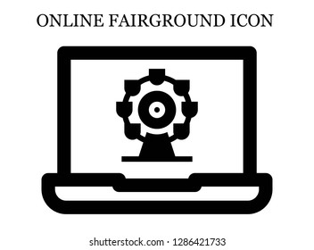 Ferris wheel search icon. Editable Ferris wheel search icon for web or mobile.