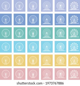 Ferris wheel Set 
colorful illustration  6 colors 6pattern