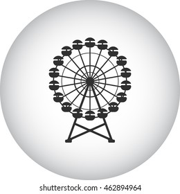 Ferris wheel sign simple icon on background