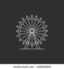 Ferris wheel silhouette. Carnival. Vector illustration