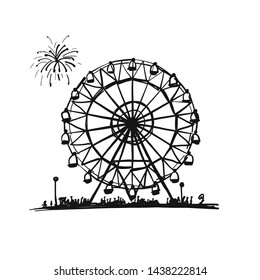 Ferris wheel, sketch for your design