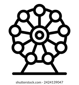 Ferris wheel in Sydney icon outline vector. Location structure. Opera house