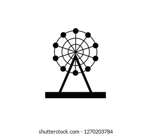 Ferris Wheel symbol attraction entertaiment icon 
