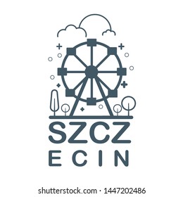 Ferris wheel in Szczecin logo