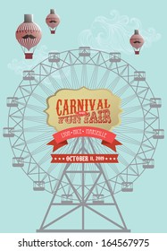 Ferris Wheel Template Vector/illustration