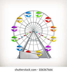 Ferris wheel, vector