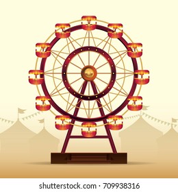 Ferris Wheel vector, Carnival design