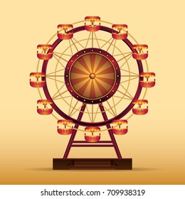 Ferris Wheel Vector, Carnival Design