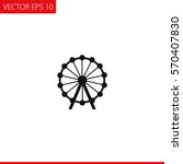 Ferris wheel Vector Icon.