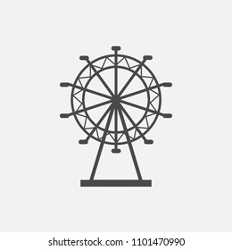 Ferris wheel vector icon
