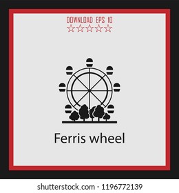 Ferris wheel  vector icon
