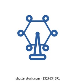 Ferris wheel vector icon