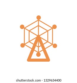 Ferris wheel vector icon