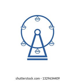 Ferris wheel vector icon