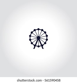 Ferris Wheel Vector Icon.