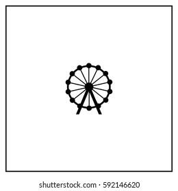 Ferris wheel Vector Icon.