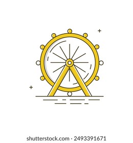 Ferris Wheel Vector Icon Design