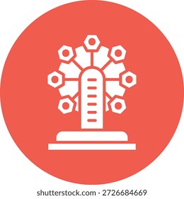 Ilustración de diseño de icono de Vector de rueda de la fortuna