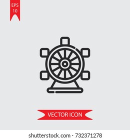 Ferris wheel vector icon, illustration symbol