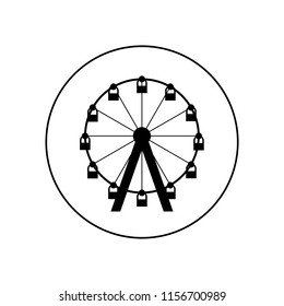 Ferris wheel Vector Icon, logo