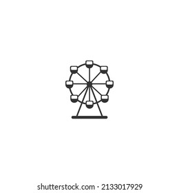 Ferris wheel Vector Icon In Modern Flat Style