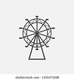 Ferris wheel vector icon play fun sign