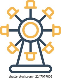 Ferris wheel Vector Icon which is suitable for commercial work and easily modify or edit it
