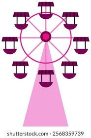 ferris wheel vector illustration.
ferris wheel colorful element.
carnival ride vector.