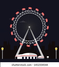 ferris wheel vector illustration design