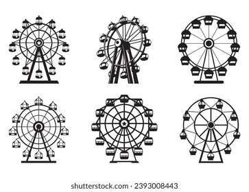 Ferris Wheel Vector For Print, Ferris Wheel Clipart, Ferris Wheel vector Illustration