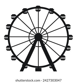Ferris wheel Vector Silhouette Illustration.
