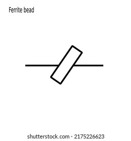 Ferrite Bead Symbol, Electronic Inductor Symbol 