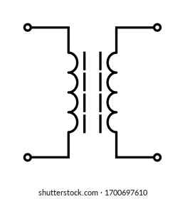 the symbol for a ferrite core inductor is