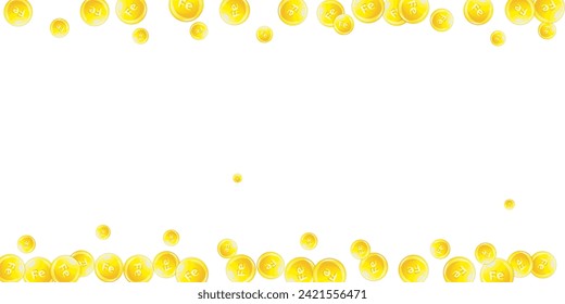 Ferritin round droplets scattered randomly.  Beauty treatment and nutrition skin care.   Healthy life concept. Essential vitamins vector illustration. 